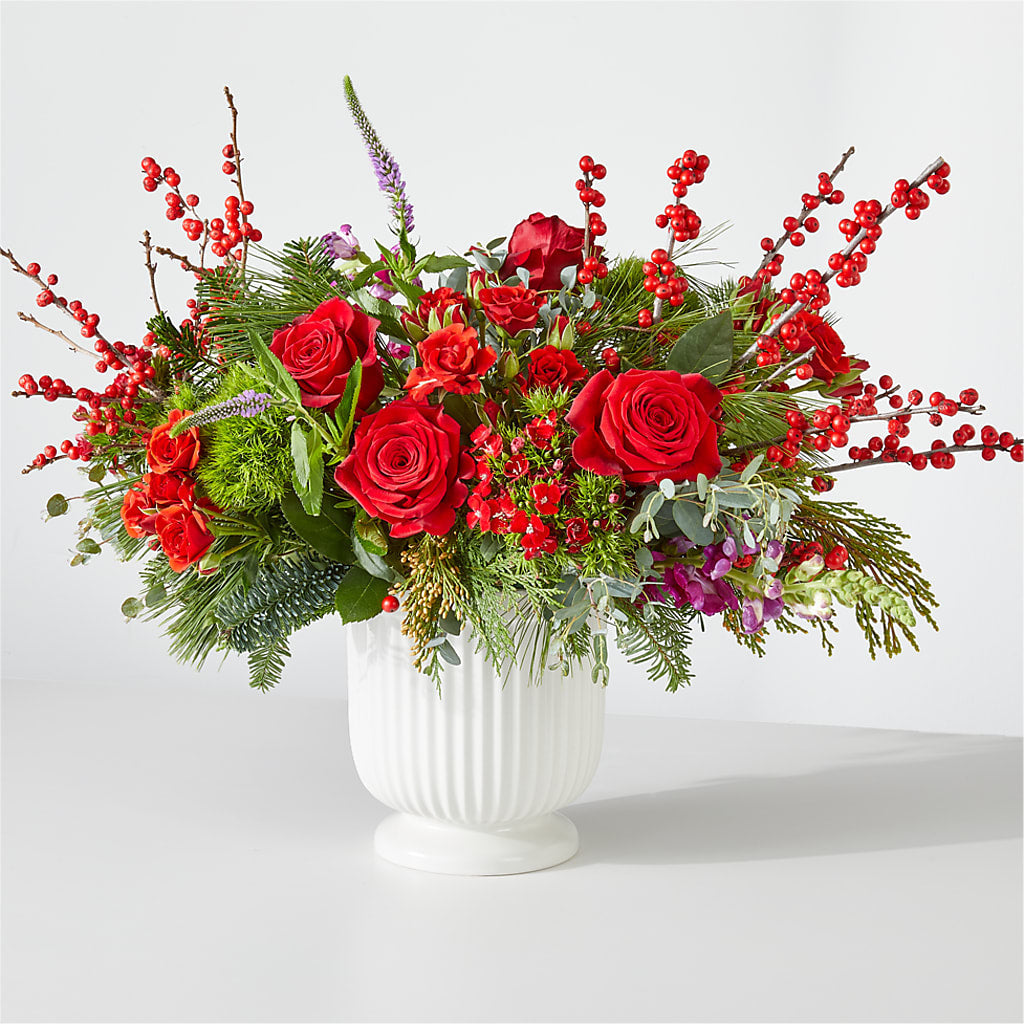Big Red Bow Bouquet – UP UP & AWAY FLORAL & EVENT PLANNING, Lumberton NC