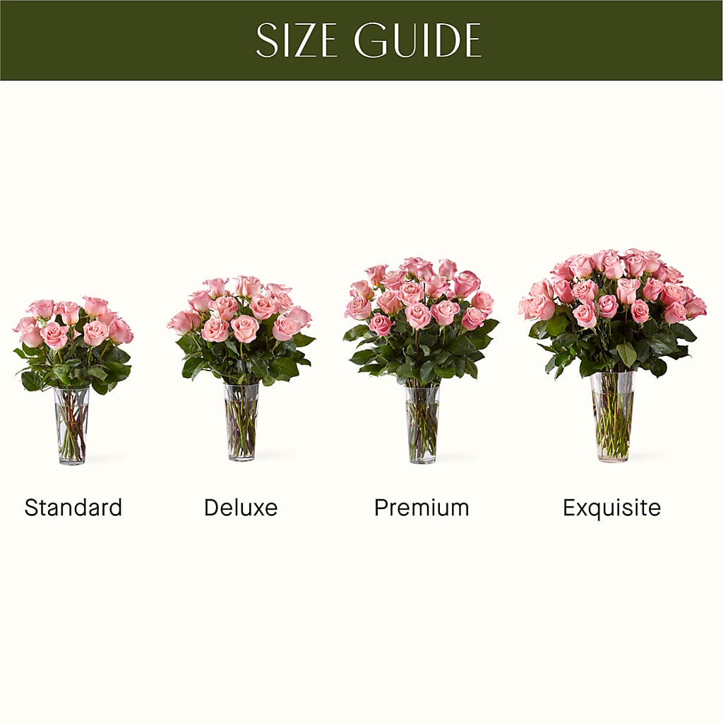 Long Stem Pink Rose Bouquet – UP UP & AWAY FLORAL & EVENT PLANNING, Lumberton NC