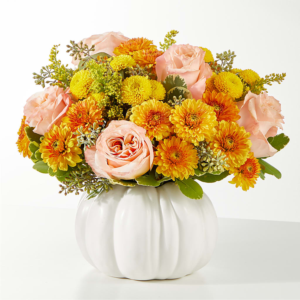 Peachy Pumpkin – UP UP & AWAY FLORAL & EVENT PLANNING, Lumberton NC