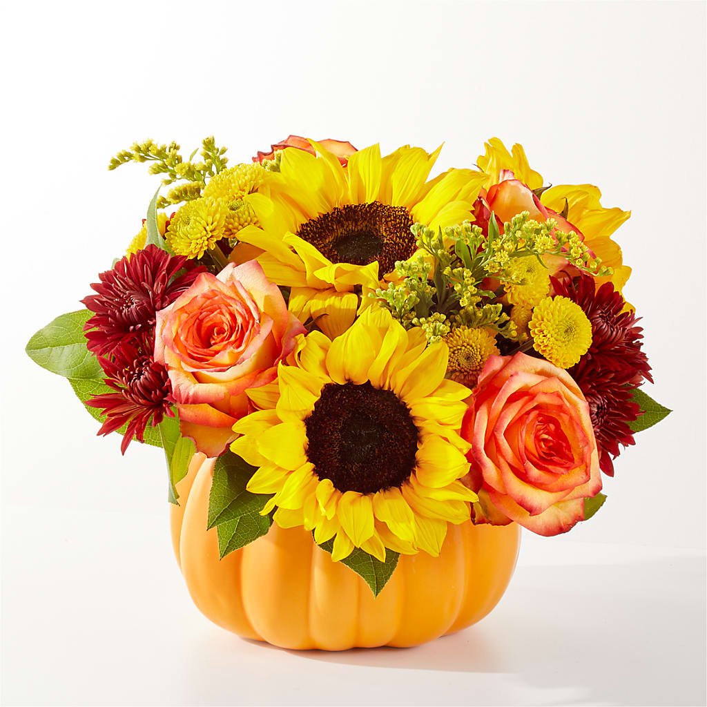 Golden Gourd Pumpkin Bouquet – UP UP & AWAY FLORAL & EVENT PLANNING, Lumberton NC