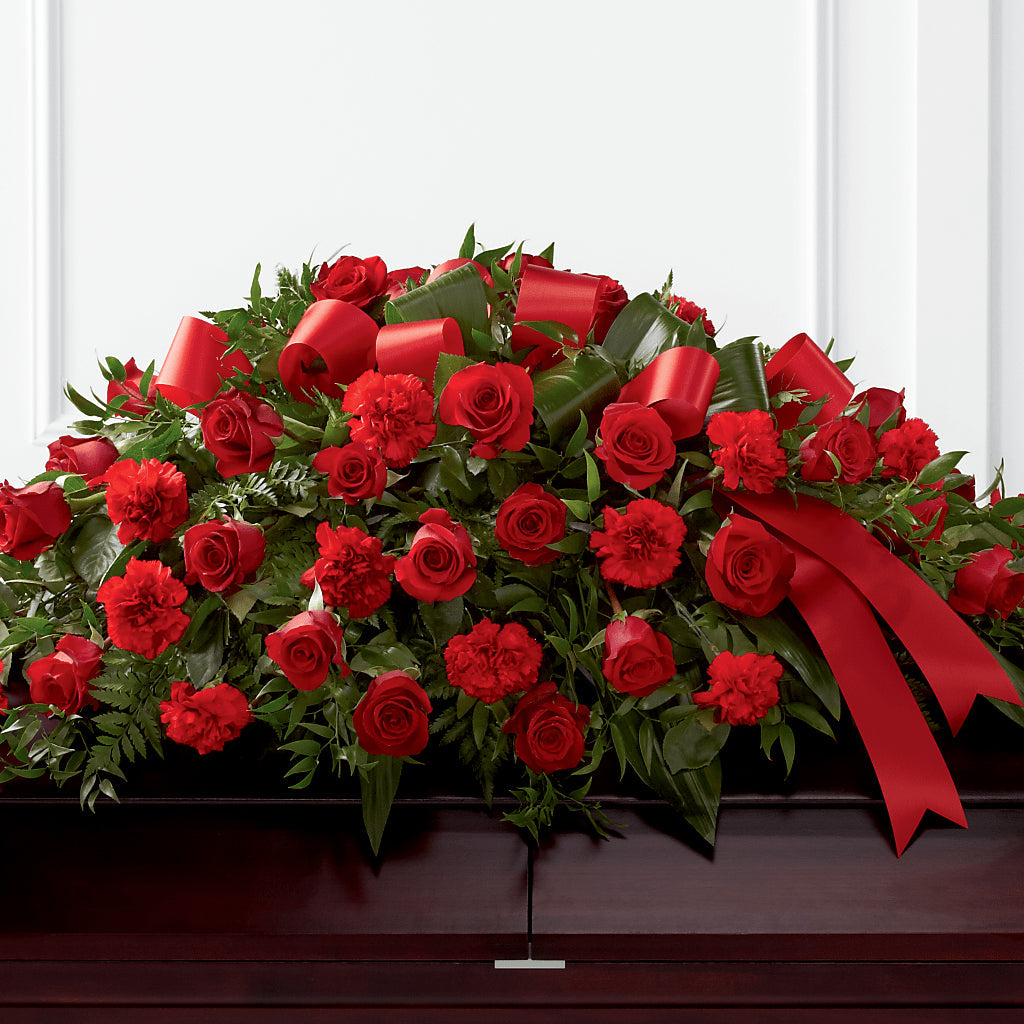 Tribute of Life Casket Spray – UP UP & AWAY FLORAL & EVENT PLANNING, Lumberton NC