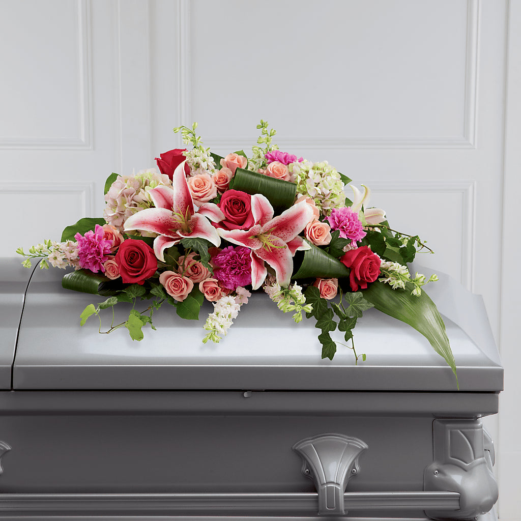 Splendid Grace Casket Spray – UP UP & AWAY FLORAL & EVENT PLANNING, Lumberton NC