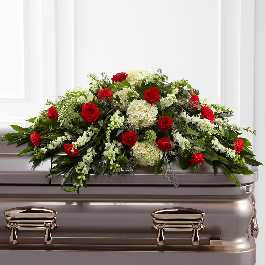 Sincerity Casket Spray – UP UP & AWAY FLORAL & EVENT PLANNING, Lumberton NC