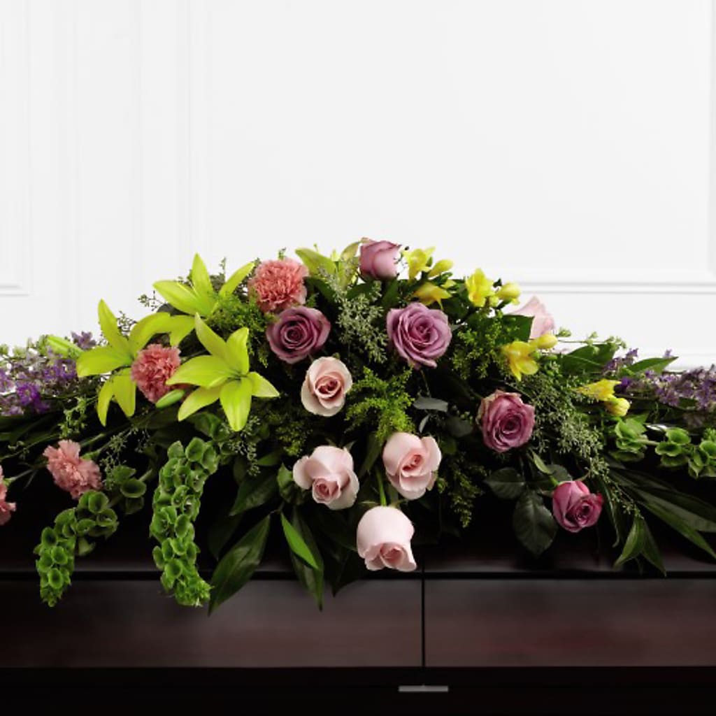 Forever Beloved Casket Spray – UP UP & AWAY FLORAL & EVENT PLANNING, Lumberton NC