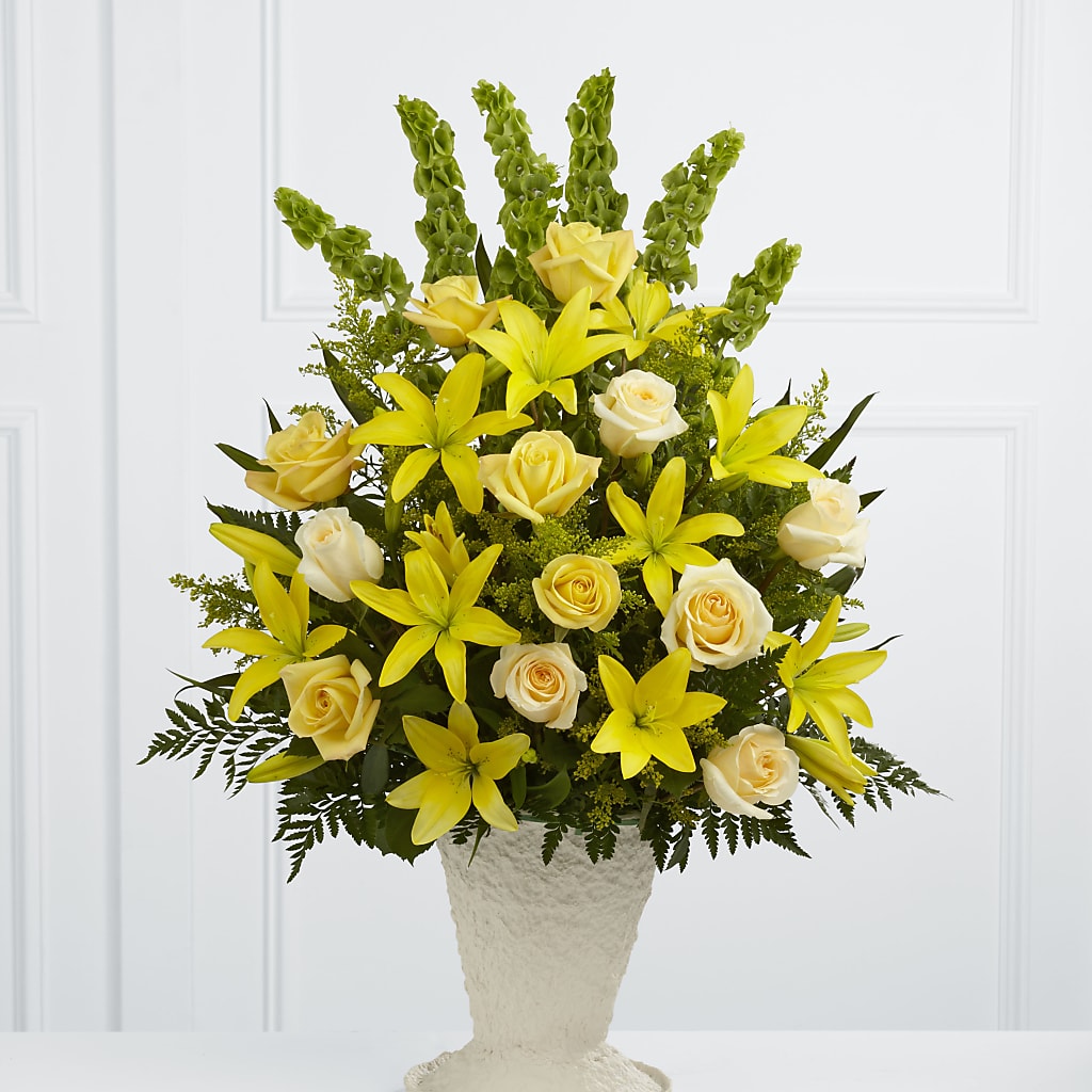 Golden Memories Arrangement – UP UP & AWAY FLORAL & EVENT PLANNING, Lumberton NC