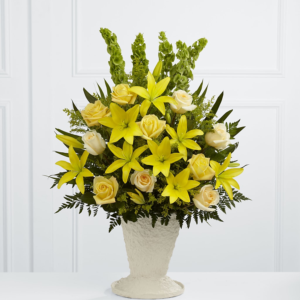Golden Memories Arrangement – UP UP & AWAY FLORAL & EVENT PLANNING, Lumberton NC