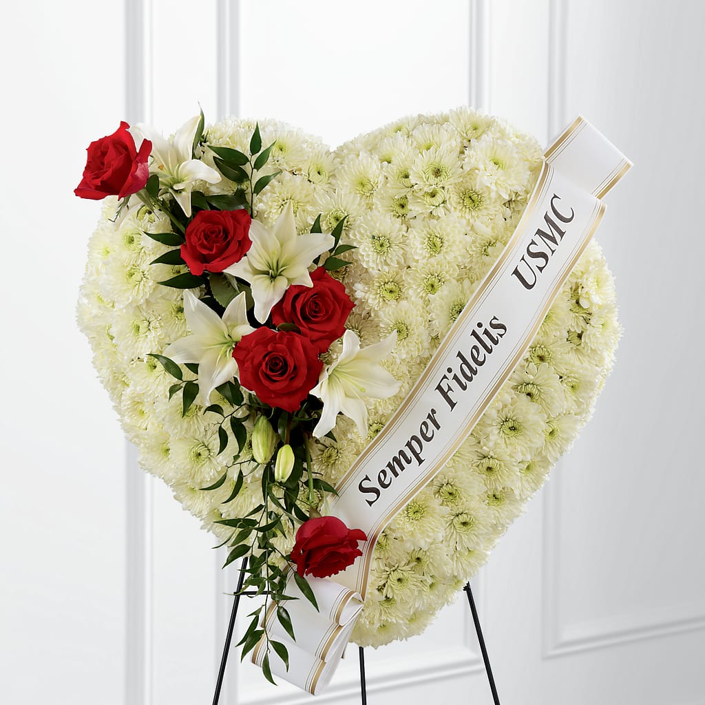 Heartfelt Hero Standing Heart – UP UP & AWAY FLORAL & EVENT PLANNING, Lumberton NC