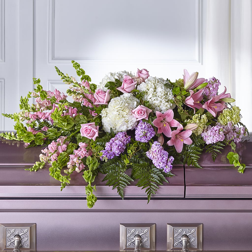 Life's Gratitude Casket Spray – UP UP & AWAY FLORAL & EVENT PLANNING, Lumberton NC