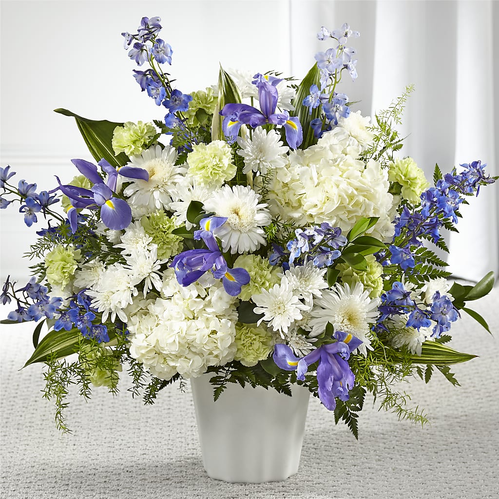 Soft Serenity Floor Basket – UP UP & AWAY FLORAL & EVENT PLANNING, Lumberton NC