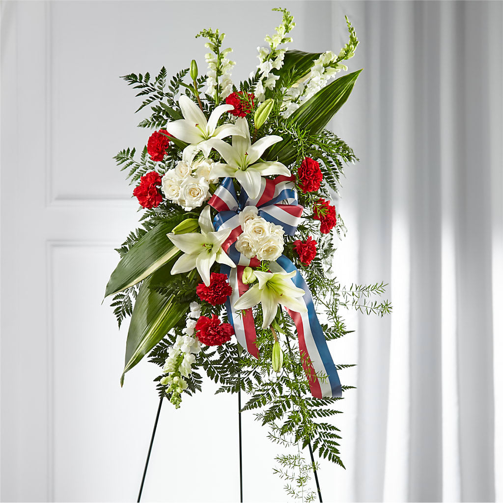 Stars of Life Standing Spray – UP UP & AWAY FLORAL & EVENT PLANNING, Lumberton NC