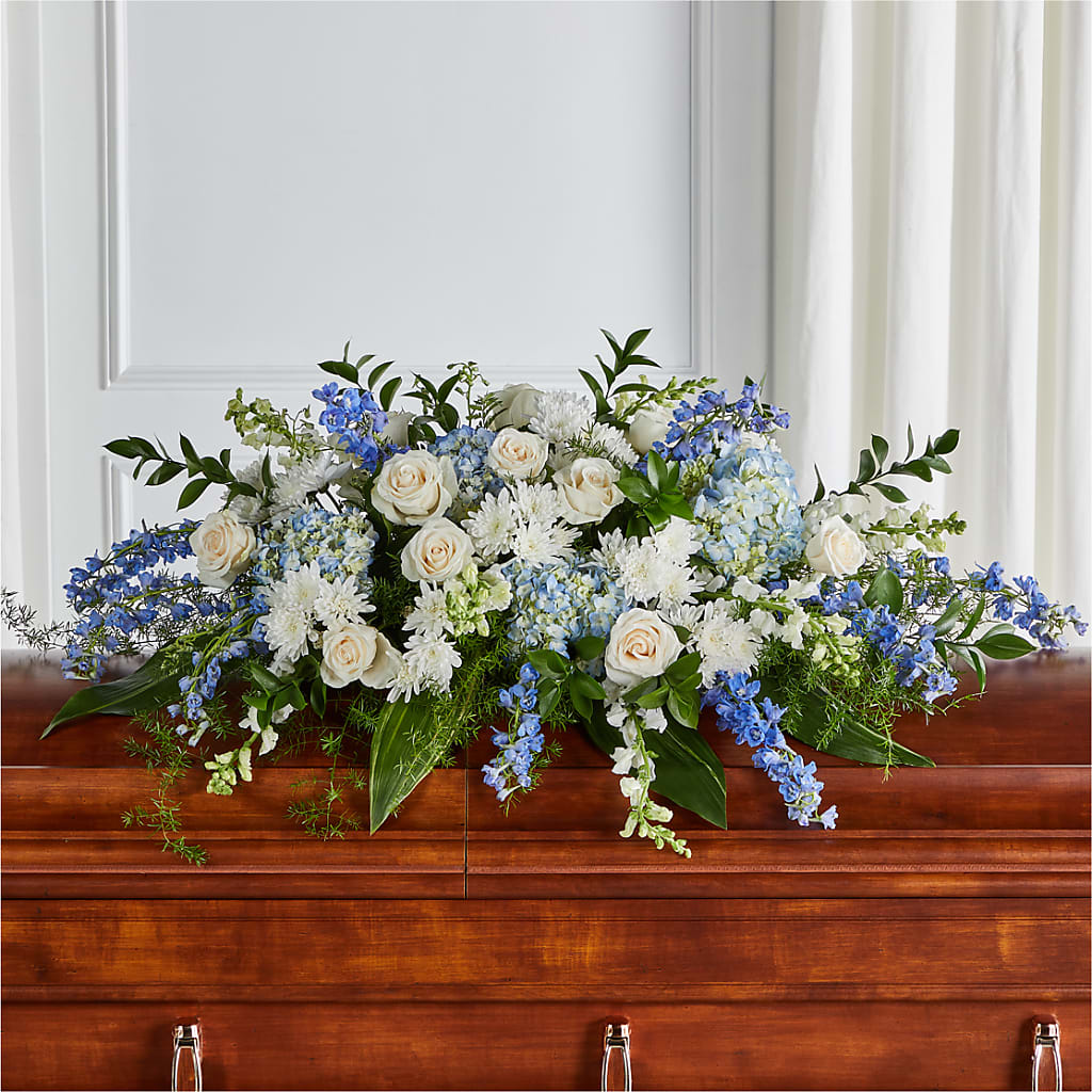 Timeless Essence Casket Spray – UP UP & AWAY FLORAL & EVENT PLANNING, Lumberton NC
