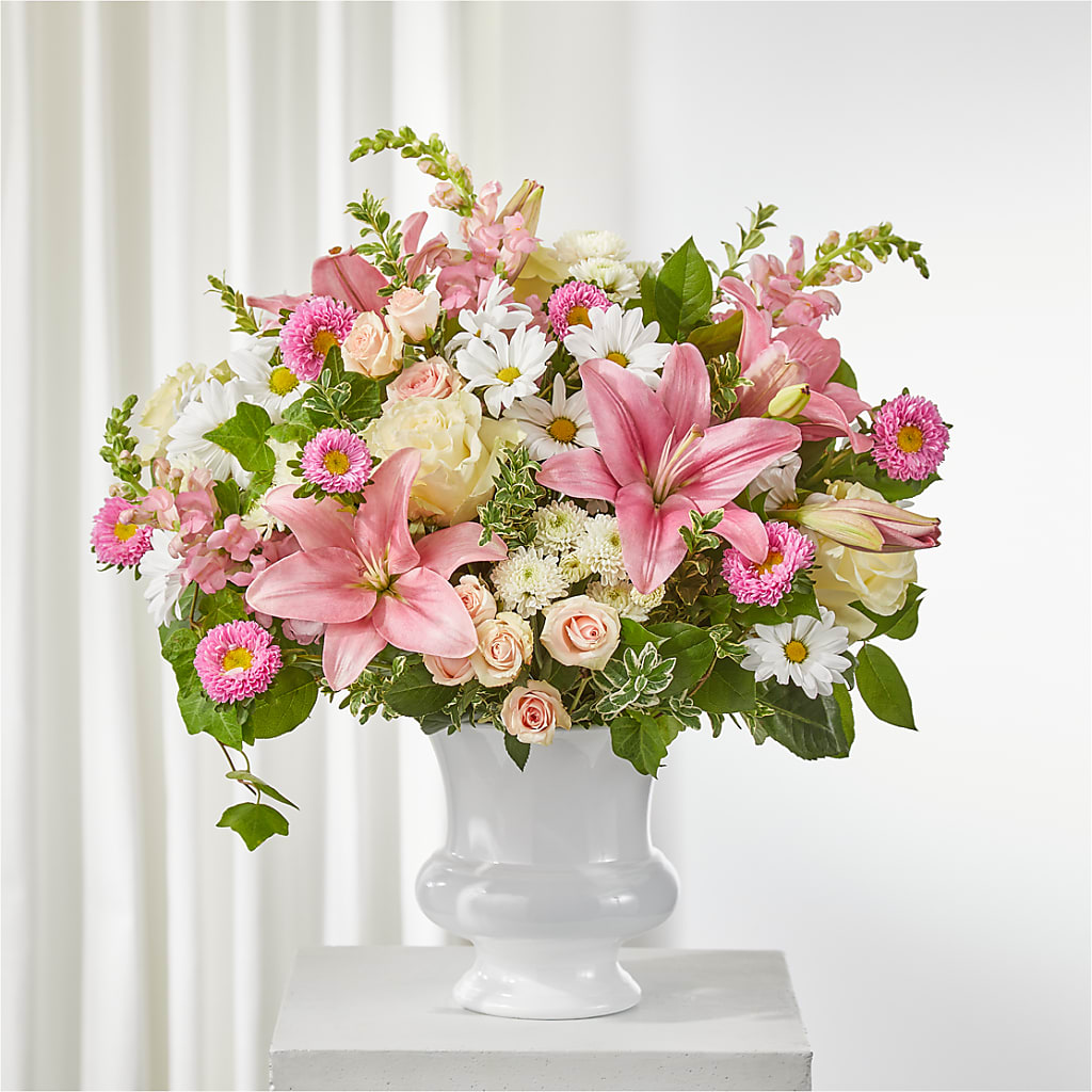 Empathetic Blooms Urn Arrangement – UP UP & AWAY FLORAL & EVENT PLANNING, Lumberton NC