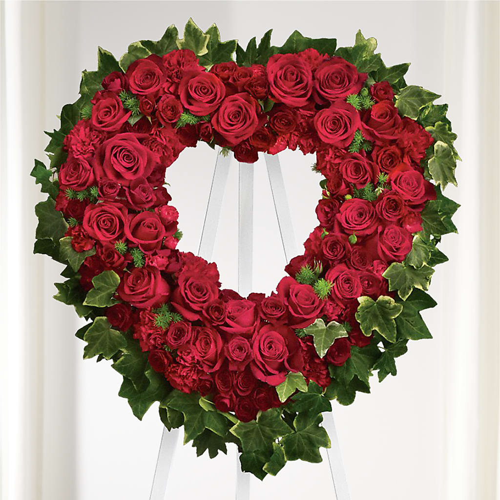 Wholehearted Standing Spray – UP UP & AWAY FLORAL & EVENT PLANNING, Lumberton NC