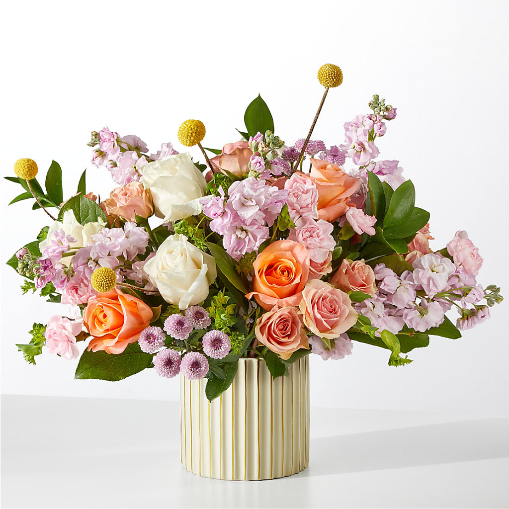 French Market Bouquet with Ivory Vase – UP UP & AWAY FLORAL & EVENT PLANNING, Lumberton NC