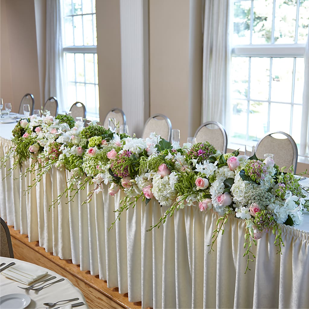 State of Joy Head Table Arrangement – UP UP & AWAY FLORAL & EVENT PLANNING, Lumberton NC
