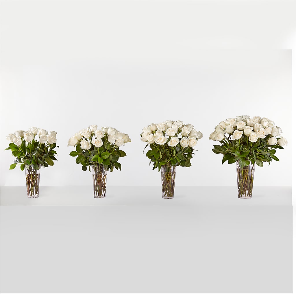 Long Stem White Rose Bouquet – UP UP & AWAY FLORAL & EVENT PLANNING, Lumberton NC