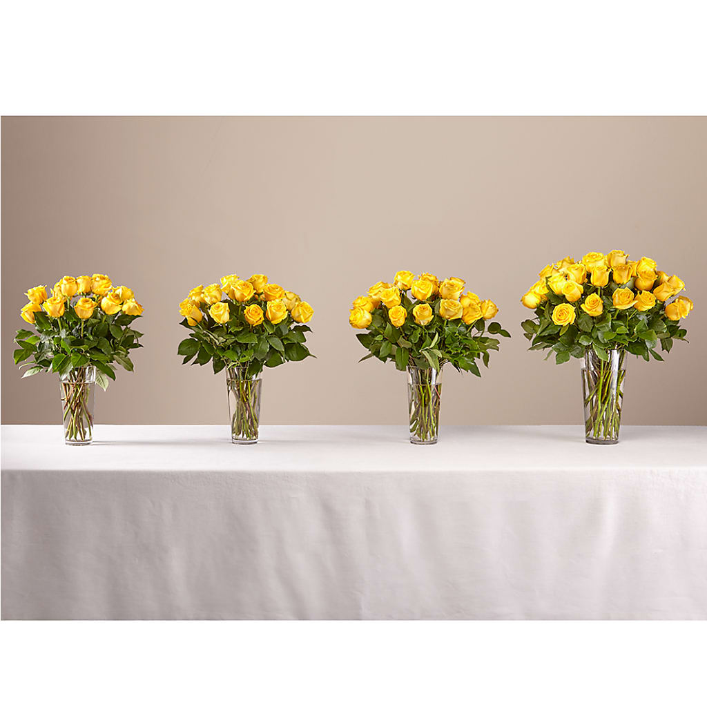 Long Stem Yellow Rose Bouquet – UP UP & AWAY FLORAL & EVENT PLANNING, Lumberton NC