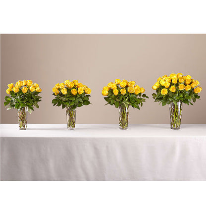 Long Stem Yellow Rose Bouquet – UP UP & AWAY FLORAL & EVENT PLANNING, Lumberton NC