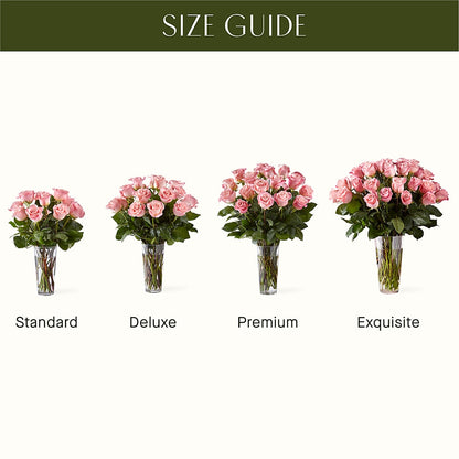 Long Stem Pink Rose Bouquet – UP UP & AWAY FLORAL & EVENT PLANNING, Lumberton NC