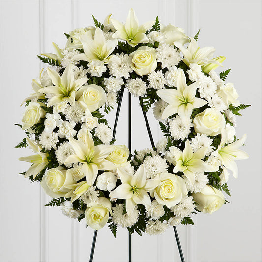 Treasured Tribute Wreath – UP UP & AWAY FLORAL & EVENT PLANNING, Lumberton NC