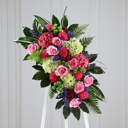 Refreshing Mix Standing Spray – UP UP & AWAY FLORAL & EVENT PLANNING, Lumberton NC