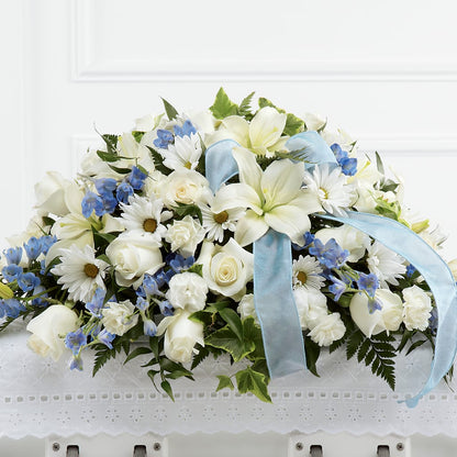 Tender Treasure Casket Spray – UP UP & AWAY FLORAL & EVENT PLANNING, Lumberton NC