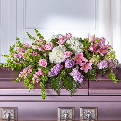 Life's Gratitude Casket Spray – UP UP & AWAY FLORAL & EVENT PLANNING, Lumberton NC