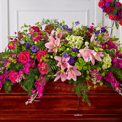 Radiant Tribute Casket Spray – UP UP & AWAY FLORAL & EVENT PLANNING, Lumberton NC