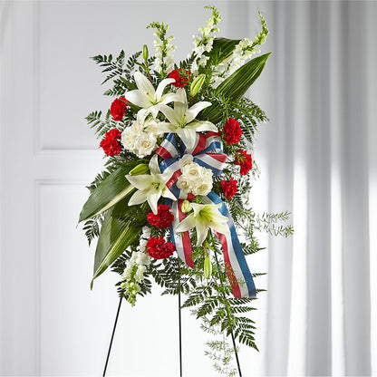 Stars of Life Standing Spray – UP UP & AWAY FLORAL & EVENT PLANNING, Lumberton NC
