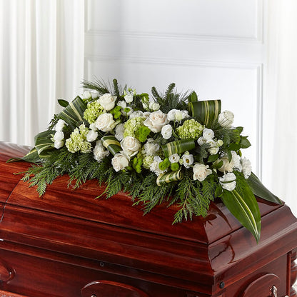 Hopeful Gesture Casket Spray – UP UP & AWAY FLORAL & EVENT PLANNING, Lumberton NC