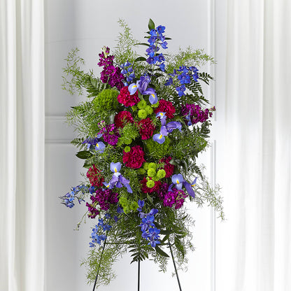 Heavenly Skies Standing Spray – UP UP & AWAY FLORAL & EVENT PLANNING, Lumberton NC