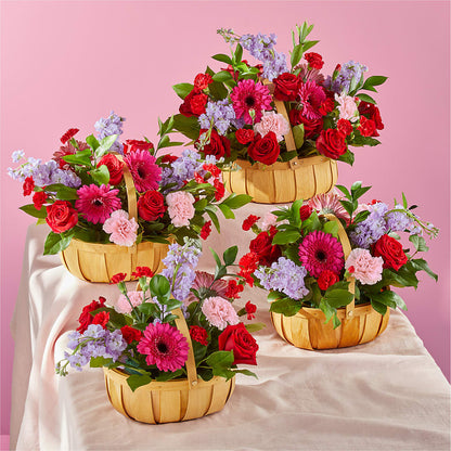 Pink Picnic Basket – UP UP & AWAY FLORAL & EVENT PLANNING, Lumberton NC