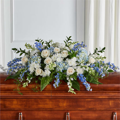 Timeless Essence Casket Spray – UP UP & AWAY FLORAL & EVENT PLANNING, Lumberton NC
