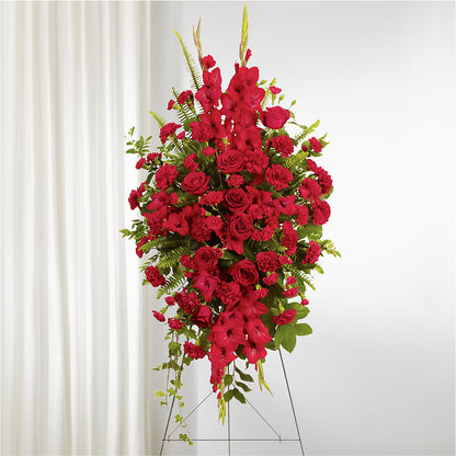 From the Heart Standing Spray – UP UP & AWAY FLORAL & EVENT PLANNING, Lumberton NC