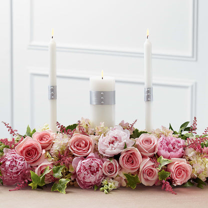 Worldwide Romance Unity Candle Arrangement – UP UP & AWAY FLORAL & EVENT PLANNING, Lumberton NC